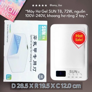  Máy Hơ Gel SUN T8 60 Bóng UV LED Công Suất Mạnh 72W Hơ Nhanh Khô Chính Hãng Bảo Hành 6 Tháng 
