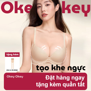  áo tạo khe ngực nâng ngực sexy độn ngực mút dày không gọng không lộ viền Áo ngực cho ngực nhỏ okeyokey 
