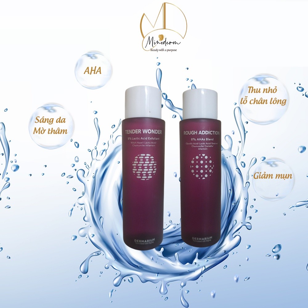 Ảnh 4 của Toner AHA Dermarium Tender Wonder, Rough Addiction tẩy tế bào chết, giảm thâm, làm sáng da 150ml