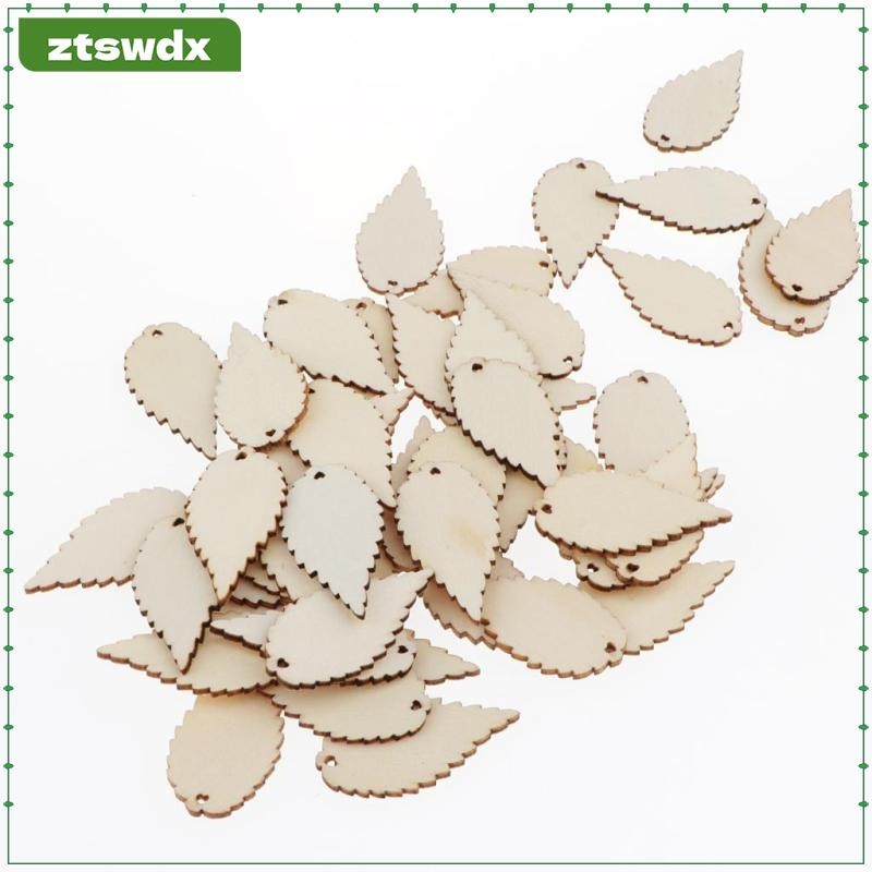 [ztswdx] 50 tờ 50x26 Mm Đĩa gỗ chưa hoàn thiện Đồ thủ công trẻ em