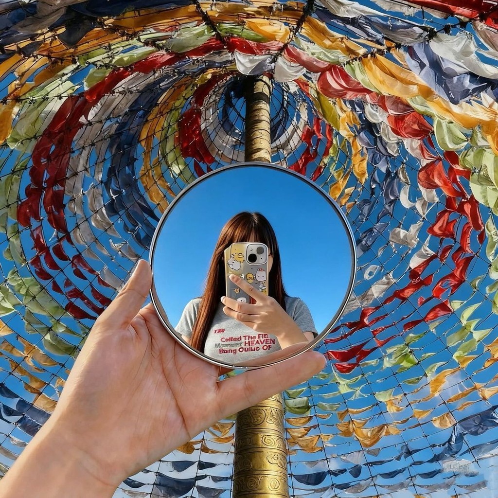 Gương phản quang gương tròn nhỏ cho xe tải chụp ảnh du lịch gương lồi nhỏ cầm tay chụp ảnh cầm tay g