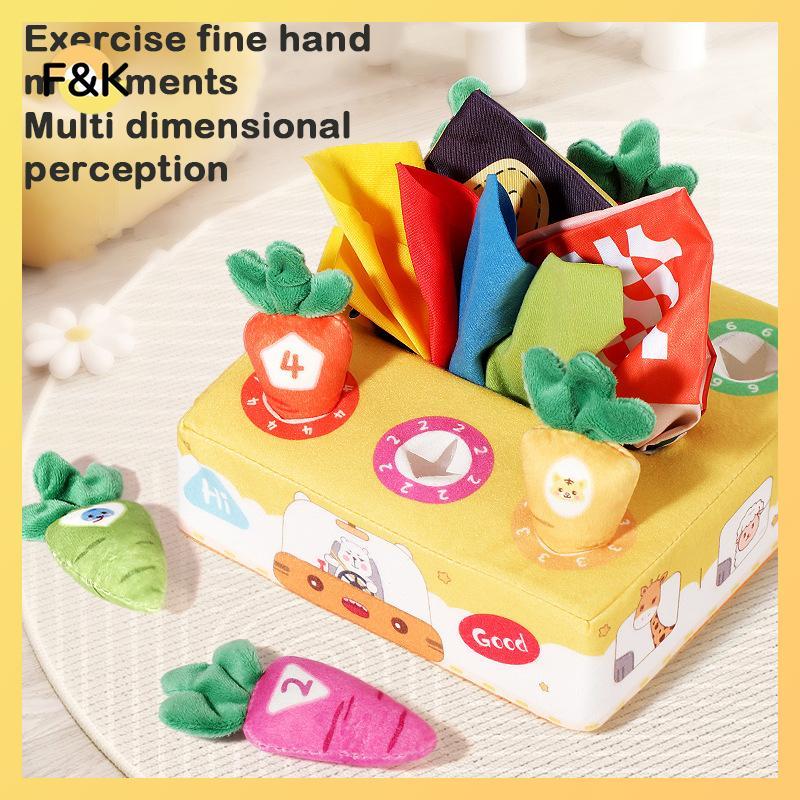 F & K Montessori Đồ Chơi Bé Kéo Cà Rốt Sang Trọng Đồ Chơi Hình Số Màu Phù Hợp Với Đồ Chơi Trò Chơi 0