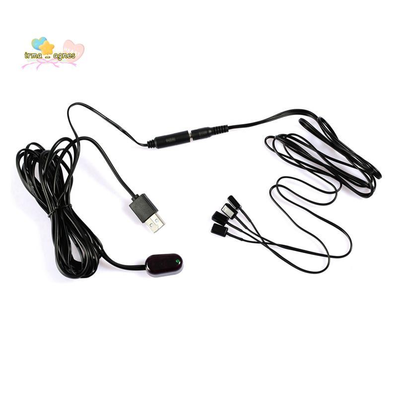 Bộ lặp điều khiển hồng ngoại IR 1 đầu thu + 4 đầu phát, bộ mở rộng IR, kèm adapter USB