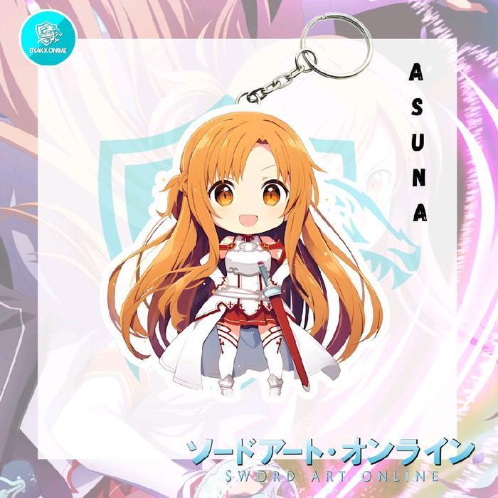 Keychain Acrylic Anime Sword Art Online - Kirito, Asuna Yuuki Ganci Anime Akrilik - Kirito