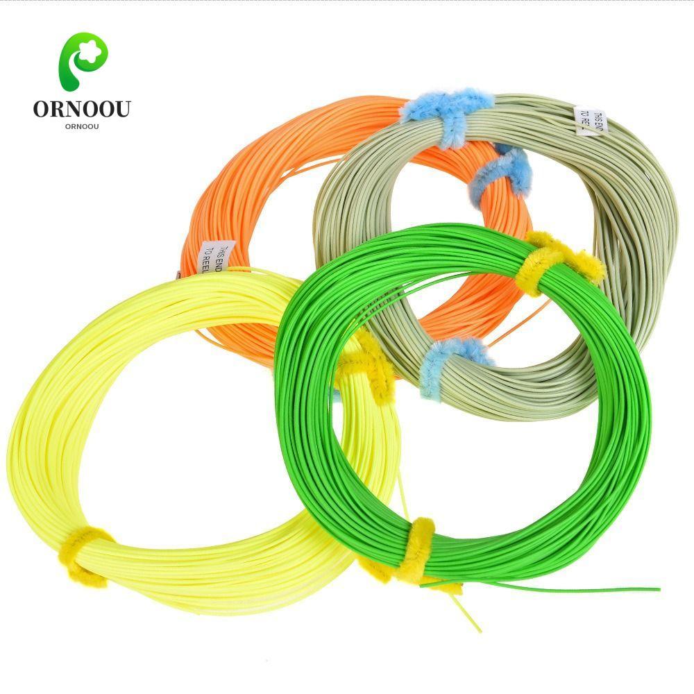 ORNOOU Forward Floating, WF3FWF8F Fluo Front Fly Fishing Line, Dụng cụ câu cá Đúc dài 4 màu 100FT Tr