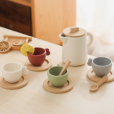 Bộ Ấm Trà Đồ Chơi Bằng silicone Cho Bé 3-5 Tuổi