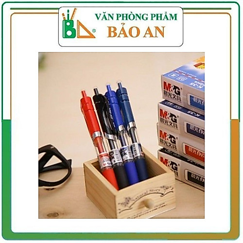 COMBO 2 Bút bi nước mực Gel MG K35 AGPK 3576 Engel Click Ngòi 0,5mm Và Ruột thay thế G5