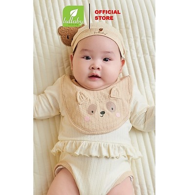 LULLABY - NH969R - Yếm bấm cúc bamboo cho bé