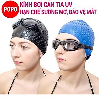 Kính bơi người lớn POPO 1938 cho chống tia UV chống lóa chính hãng