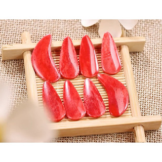 Móng guzheng, cổ tranh xương cừu đỏ tự nhiên (kèm hộp sang trọng) cao cấp chất siêu đẹp, giảm tạp âm dễ vê dây
