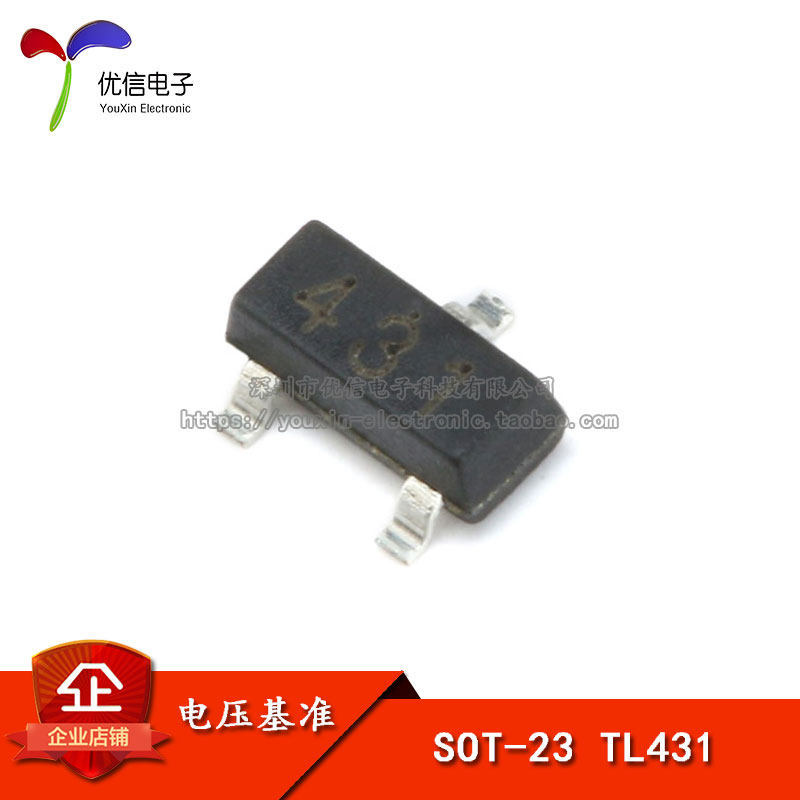 Miếng dán TL431 In màn hình lụa 431 SOT-23 Đế điện áp IC Chip Bộ điều chỉnh điện áp (20 miếng)