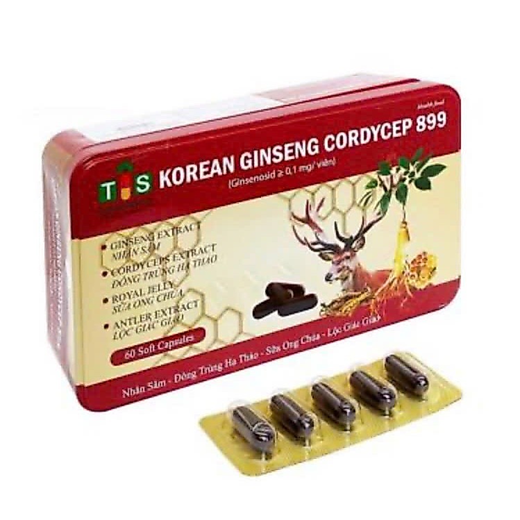 [Combo 3 hộp] KOREAN GINSENG CORDYCEP 899-Korean red ginseng gold Giúp bồi bổ cơ thể, ăn ngủ ngon.