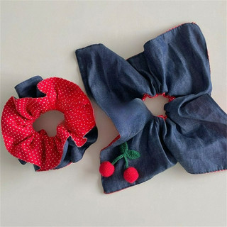 Nơ Anh Đào Scrunchie - Phụ Kiện Tóc Thời Trang