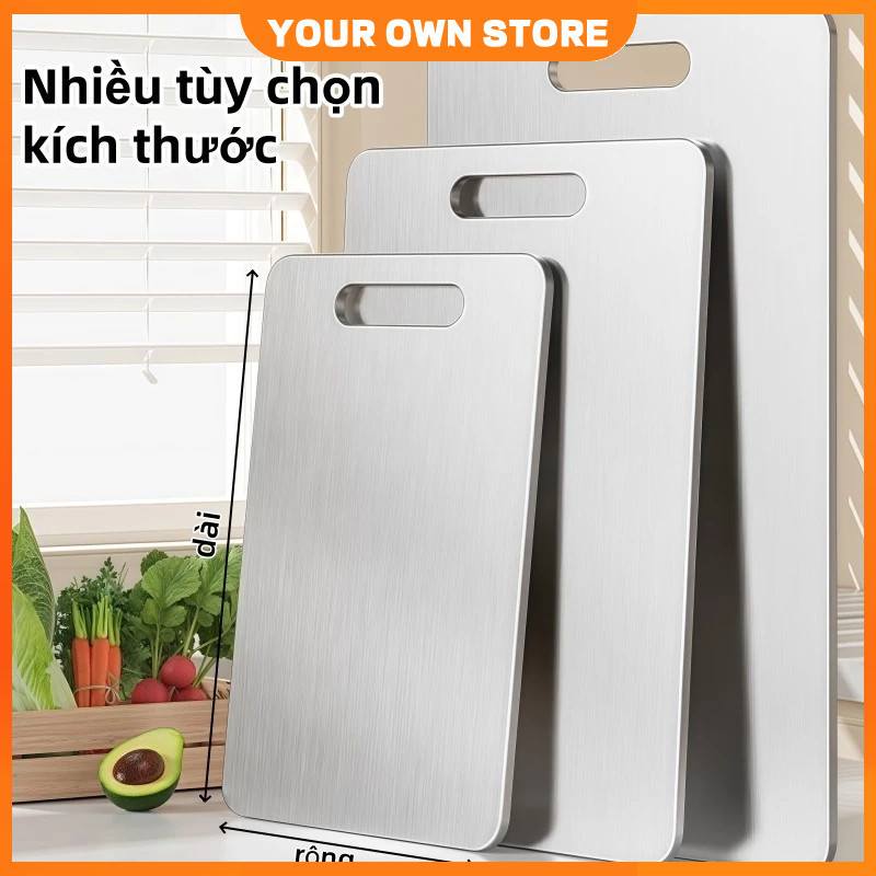🔥FREESHIP🔥Thớt kháng khuẩn 2 mặt inox 316 cao cấp thớt kháng khuẩn dễ dàng lau chùi không lo xước kh