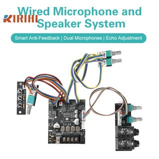 RIRIHI DC12-24V 502T Micrô chì Máy tích hợp âm thanh Bluetooth Bảng khuếch đại Mô-đun TPA3116D2 Kênh kép 50Wx2