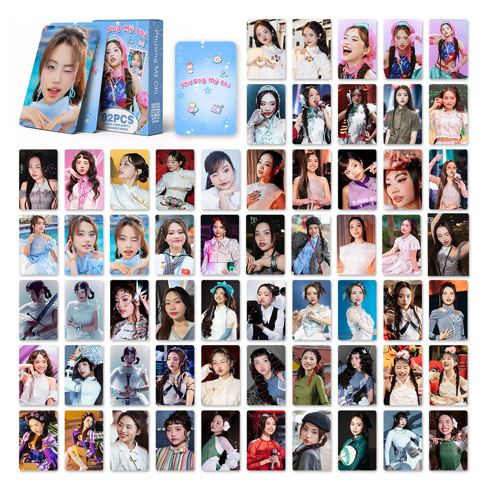 92 Cái / hộp Ngôi Sao Việt Nam EM XINH SAY HI PhươngMyChi Lomo Thẻ PhươngLy 52HZ LyHan Dán BichPhuon