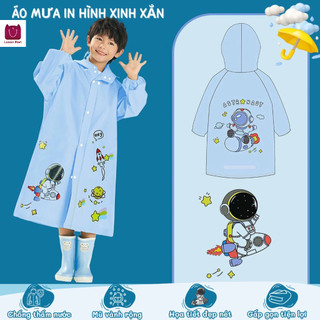  Áo mưa trẻ em họa tiết hoạt hình phù hợp cho trẻ em từ 4-13 tuổi. Áo mưa chất lượng cao vành rộng chất liệu TPV mới. 