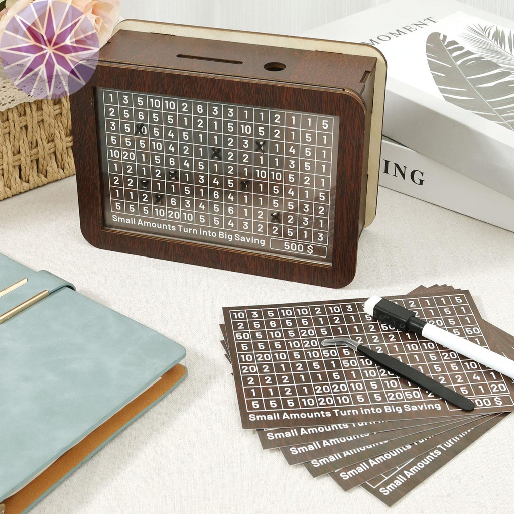 Thách Thức Hộp Tiền Có Quầy Gỗ Hộp Tiết Kiệm Tiền Hình Chữ Nhật Hộp Tiết Kiệm Tiền Để Tiết Kiệm Mục 