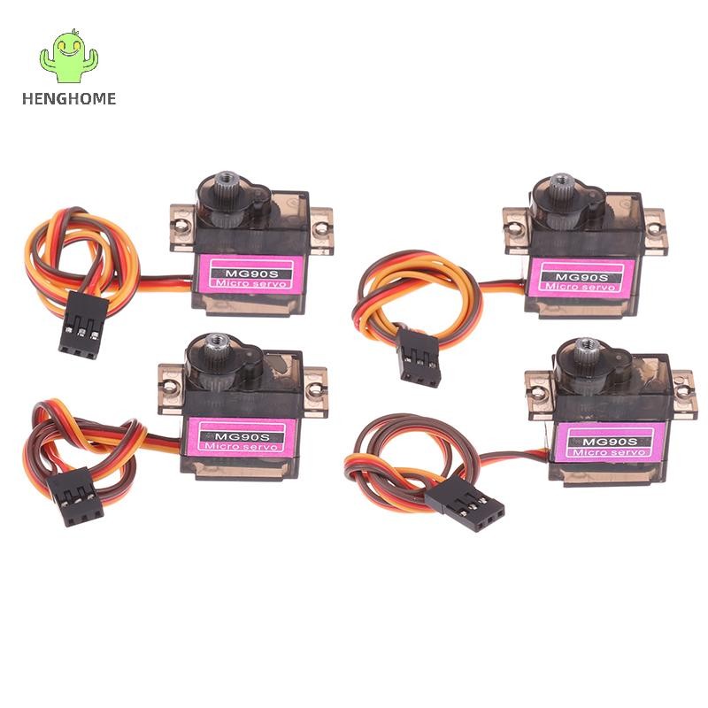 HENGHOME 1Pc MG90S 180° 360° Micro Metal Gear Tốc Độ Cao servo Cho RC Trực Thăng Thuyền Ô Tô servo Đ