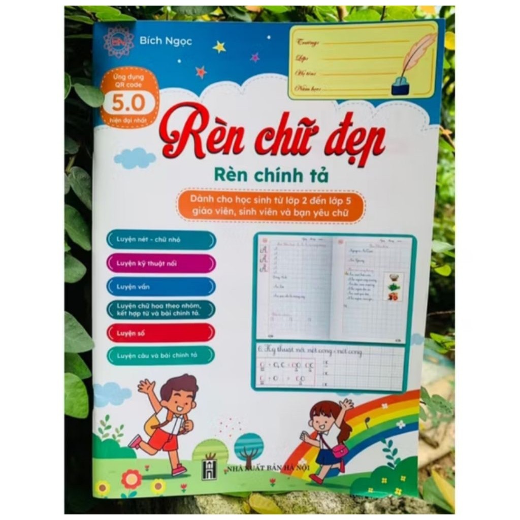 Vở Luyện Chữ Đẹp Rèn Chính Tả Từ Lớp 2 Đến Lớp 5 - Bích Ngọc - Có Mẫu Chữ Chuẩn Bộ GD 5.0
