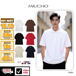 Áo polo nam form rộng đủ size cổ trụ chất cotton MPT01 Miucho basic