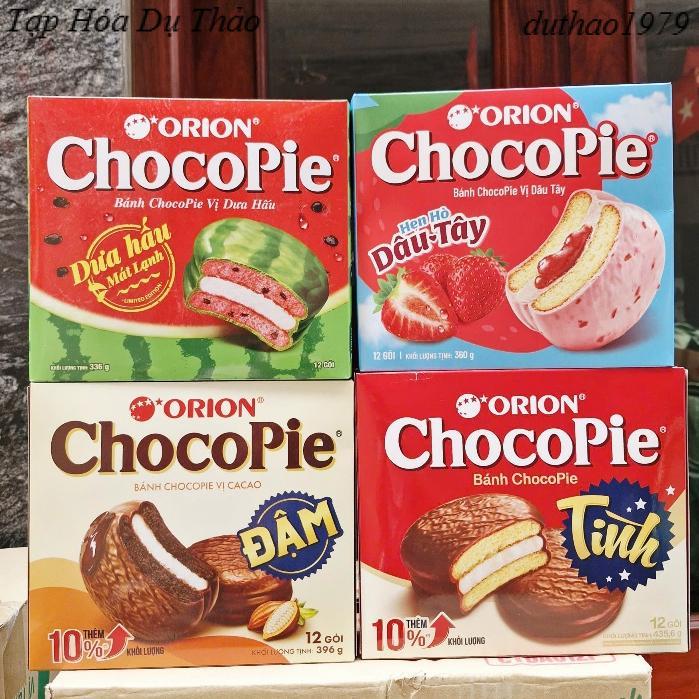 Bánh Chocopie Tình/ Chocopie Đào/ Chocopie Dưa Hấu Orion Hộp 396g/435,6g