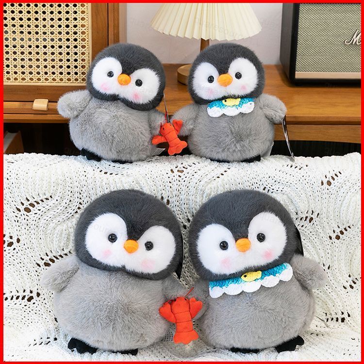 SS Penguin Plushie Dễ Thương Tôm Hùm Yếm Đồ Chơi nhồi bông Sang Trọng Đồng Hành Búp Bê