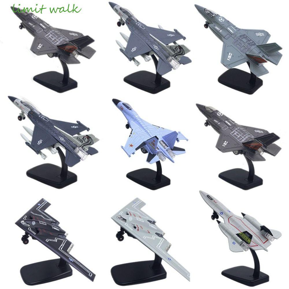 LIMIT WALK Aviao Mô hình máy bay, Pullback & Go với đồ chơi máy bay chiến đấu âm thanh nhẹ, Cake Top