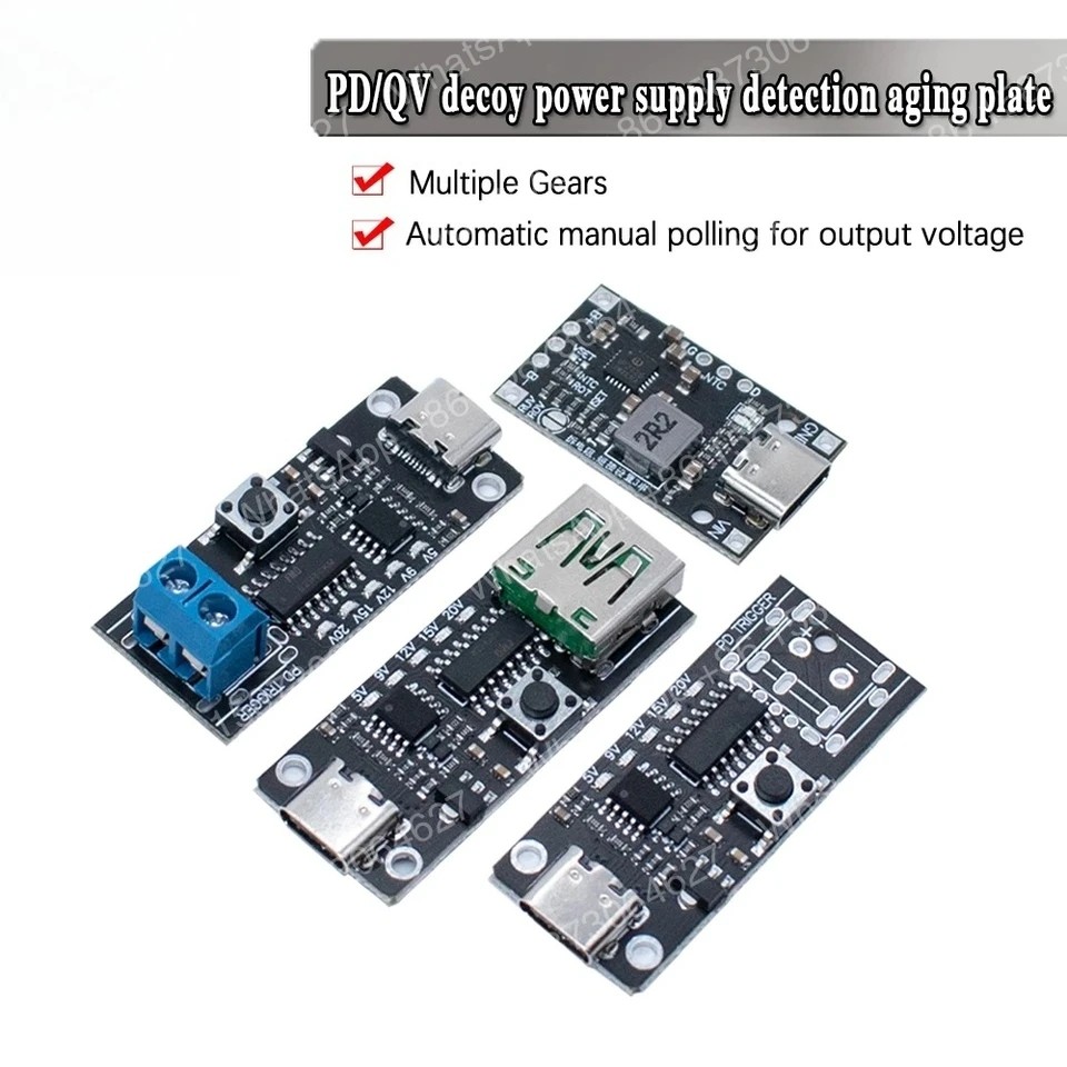 Mạch trigger USB type C lên 9V 12v 15v 20v CTP9 kích hoạt sạc nhanh PD 2.0 /QC 3.0 nhỏ gọn