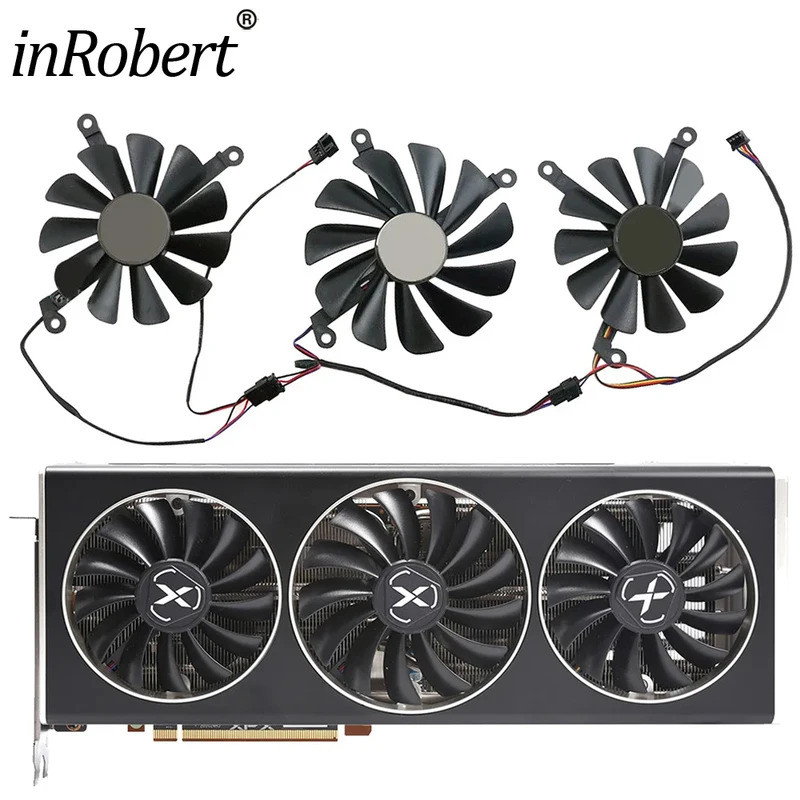 * Quạt Card đồ họa RX6700XT CF1010U12S cho XFX SPEEDSTER SWFT 309 AMD Radeon RX 6700XT OC Quạt đồ họ