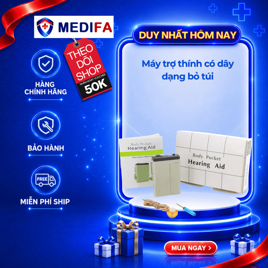 Máy trợ thính có dây dạng bỏ túi Apollo JH138