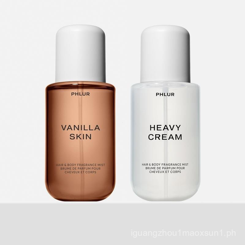 PHLUR Vanilla & Cream Duo - Vanilla Skin + Heavy Cream Full Size Body Mist Set (2 x 8 Fl Oz) W2K8 EB