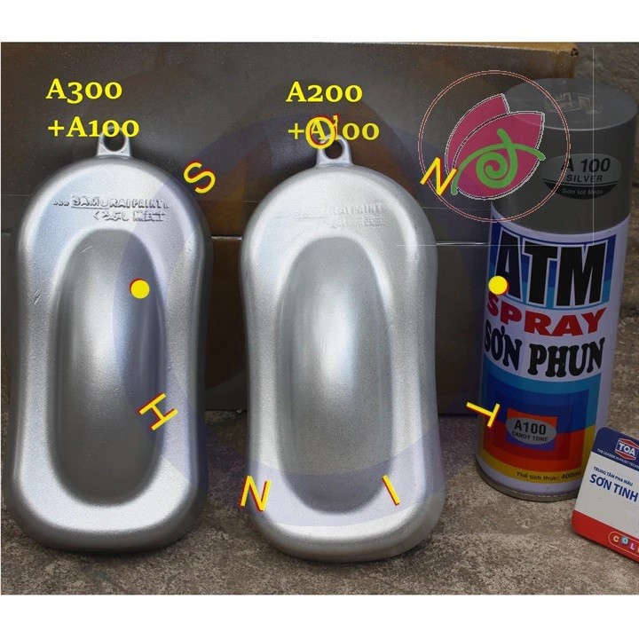 SƠN XỊT XE MÁY ATM MÀU BẠC CANDY TONE A100 ÁNH KIM