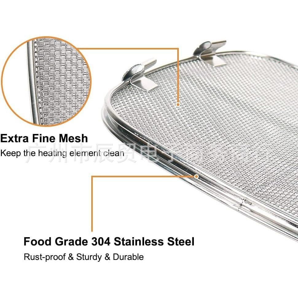 Thích hợp cho Ninja Foodi AG301 Air Fryer Splash Cover Thép không gỉ có thể tháo rời 304 Splash Cove