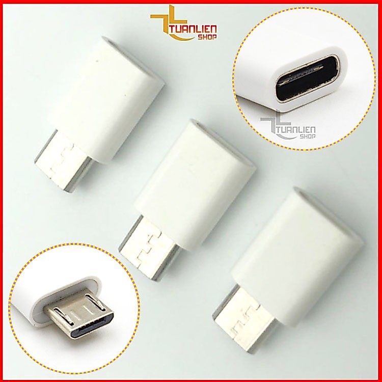 ĐẦU CHUYỂN ĐỔI SẠC TỪ TYPE C SANG MICRO USB (TRẮNG)