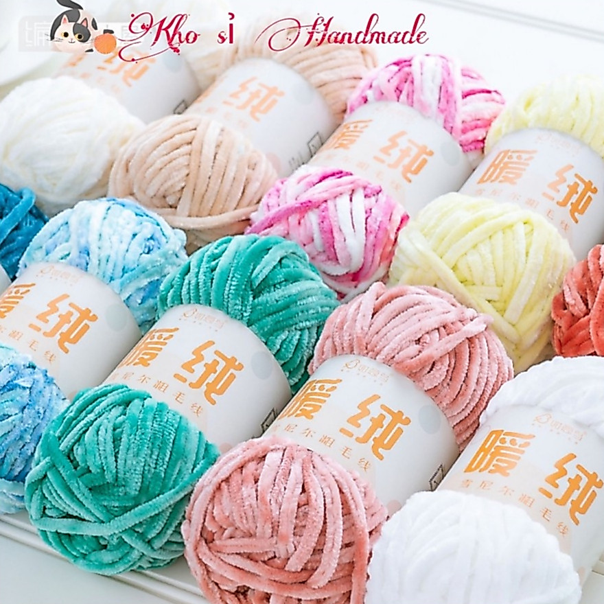 Len Nhung Chenille siêu mềm mịn (Mã 01 đến 37)