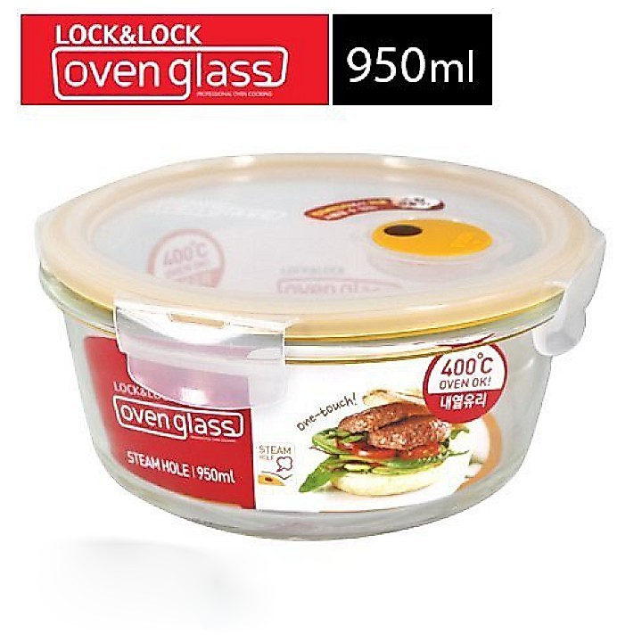 hộp thủy tinh lock&lock 950ml nắp thoát hơi - hộp thủy tinh lock&lock 950ml