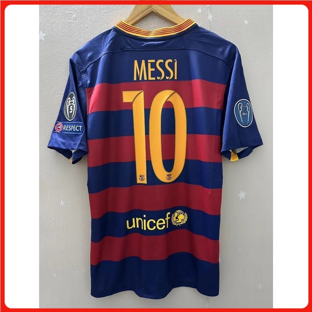 15-16 Barcelona Chất Lượng Hàng Đầu Nhà Retro Áo Bóng Đá Tùy Chỉnh Áo Bóng Đá MESSI NEYMAR JR