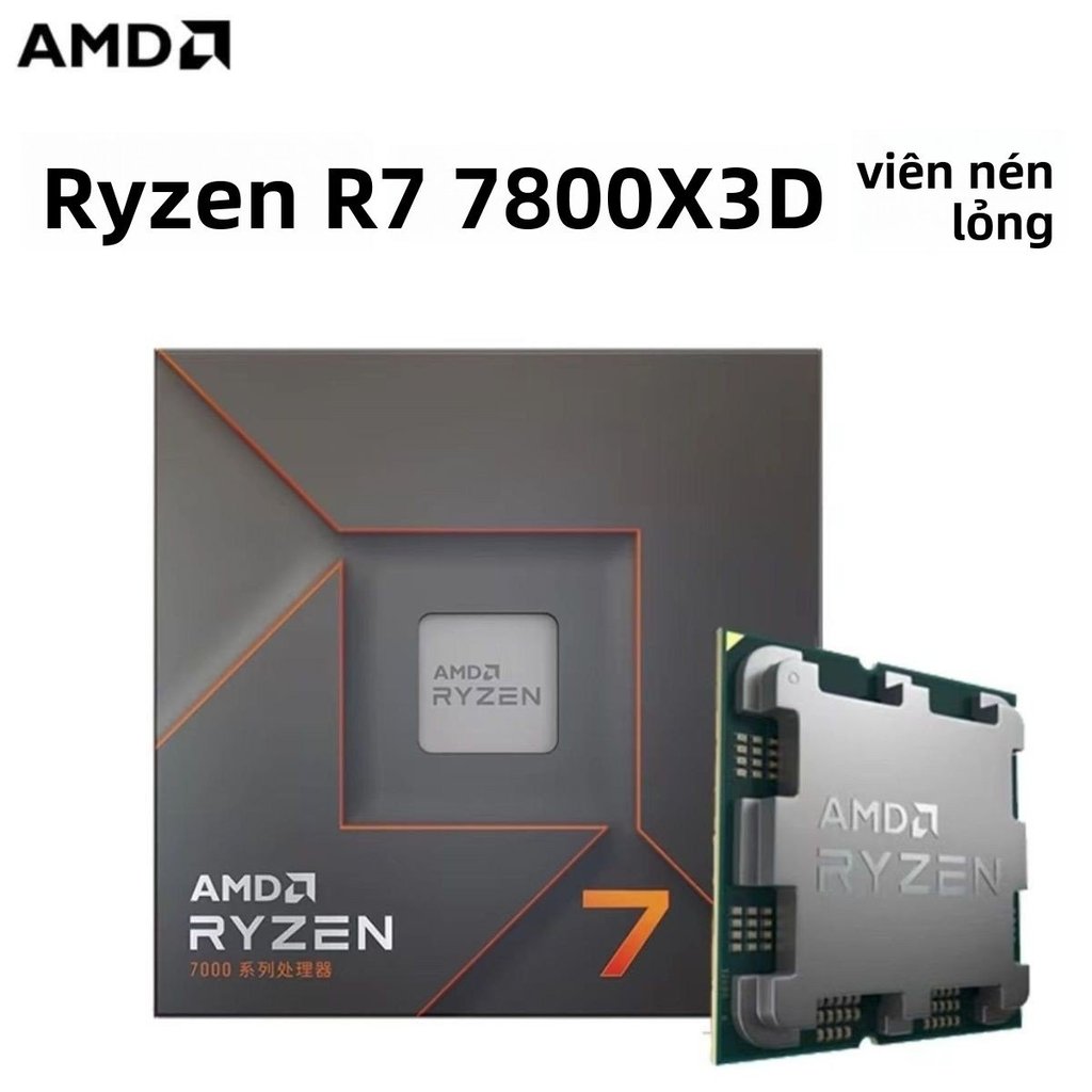 CPU AMD Ryzen 7 7800X3D 8 nhân 16 luồng Gaming cao cấp hiệu năng đỉnh cao cho PC bàn chuyên