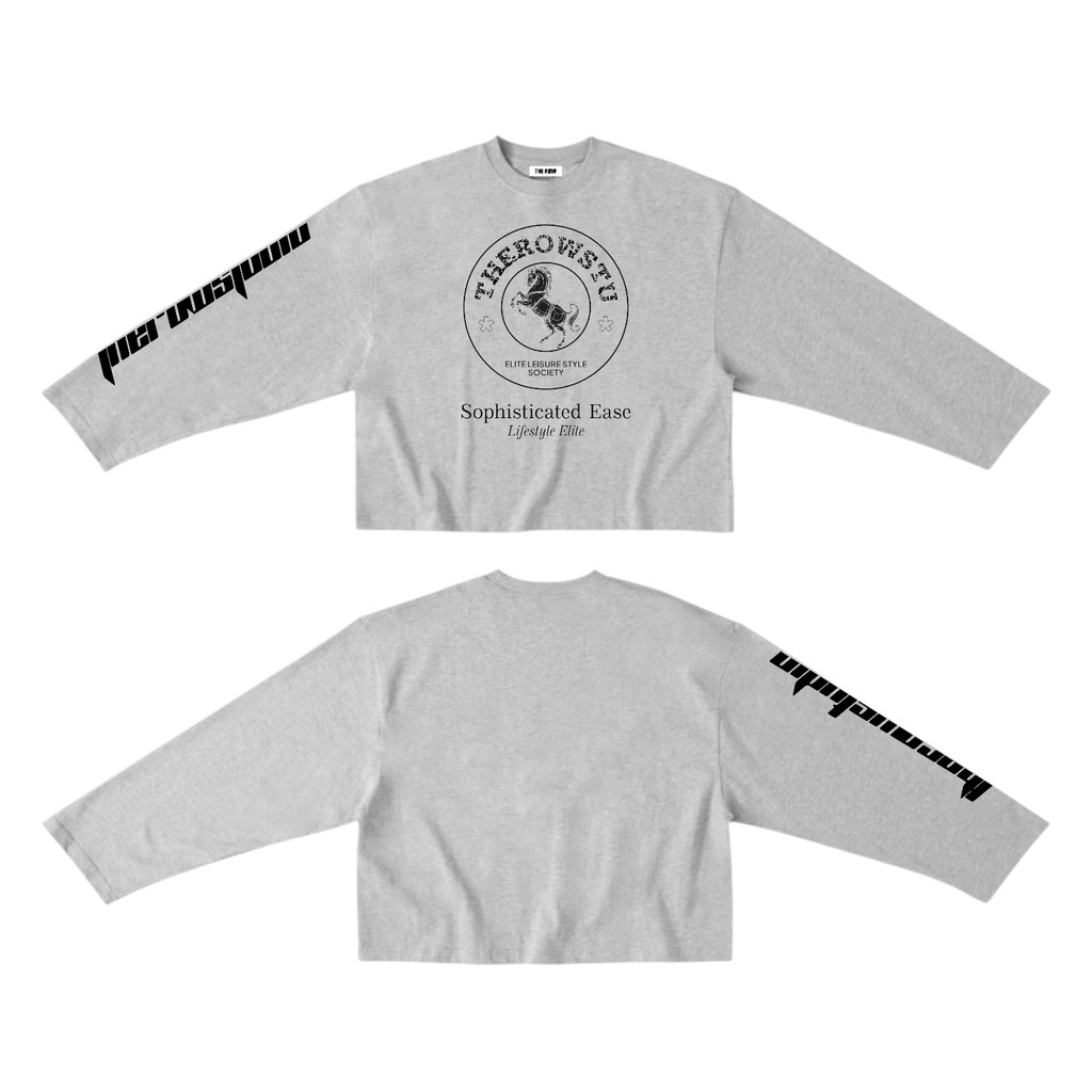 [Ver2] Áo Thun Tay Dài Long Sleeve Boxy THEROW 250gsm Form Rộng Cổ Tròn Unisex Nam Nữ Basic | BigBuy360 - bigbuy360.vn