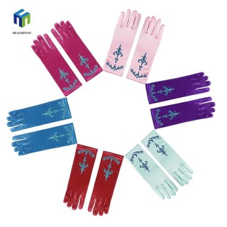 Healmeyou Găng Tay Elsa Dự Tiệc Phụ Kiện Trang Phục Dài 24cm Bé Gái Công Chúa Găng Tay