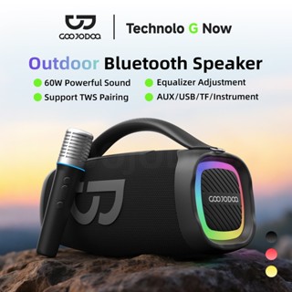 Loa Bluetooth không dây GOOJODOQ 6000mAh với âm thanh nổi 50W và đèn RGB cho karaoke tại nhà, tiệc tùng và nhiều hơn nữa