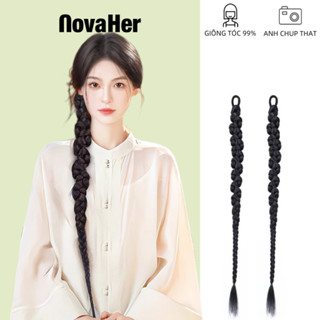  Tóc Giả Tết Kiểu Trung Quốc Hiện Đại - Bím Xoắn Thời Trang Kèm Cài Tóc Giả Tự Nhiên" 