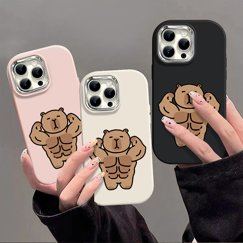 Ốp Điện Thoại Capibala Cơ Đẹp Trai Tương Thích Với IPhone 17 11 12 13 14 15 16 Pro Max X XR XS Max 8