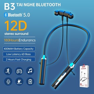  Tai nghe Bluetooth không dây B3 – Âm thanh chân thực 12D dành cho thể thao và chơi game 