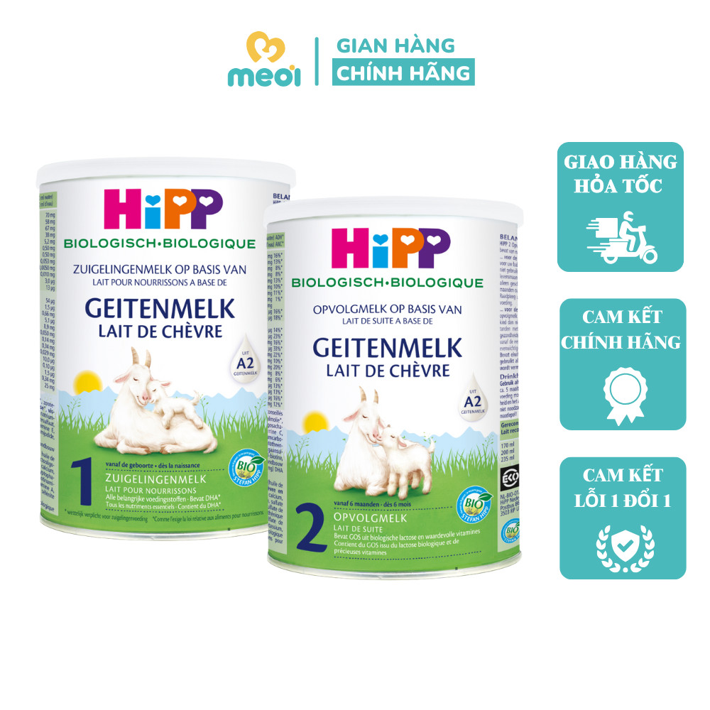 Sữa dê HiPP Organic 400g hỗ trợ bé phát triển chiều cao, trí não, tăng cường hấp thu
