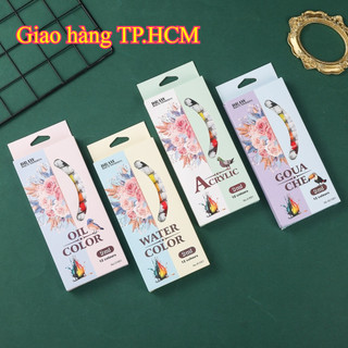 Bộ 12 màu sơn mỹ thuật 9ml/hộp – Ống nhôm nhẹ tiện mang, sơn acrylic, sơn dầu, sơn nước & sơn bột cho hội họa