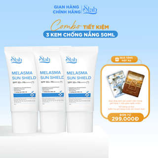 Bộ 3 Kem Chống Nắng 7 Màng Lọc, SPF 50, Pa ++++, Chống Tia UV, Nâng Tông, Ngừa Nám Tàn Nhang Slab Melasma Sunshield