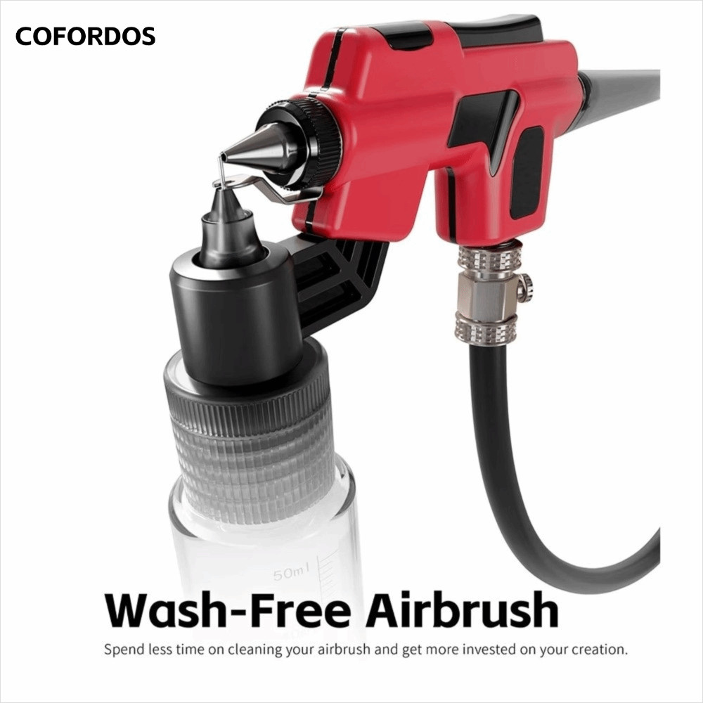 COFORDOS Airbrush không cần giặt, dành cho bình trộn DSPIAE PT-AB Dễ phun 50ml, Tranh mô hình có giá