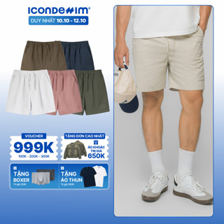 Quần Short Kaki Nam ICONDENIM Garment Dye Form Regular QSID0230